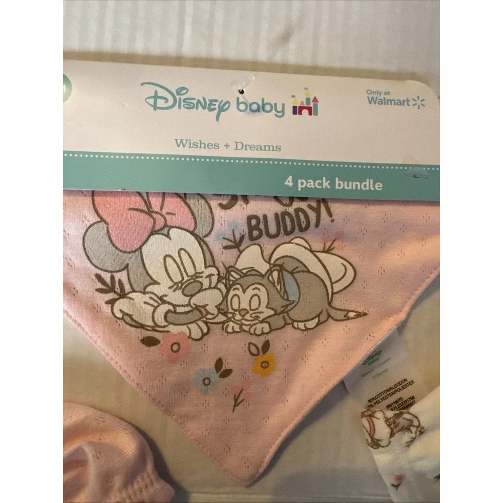 Baby girl clothes, 6-9 months, Disney Baby Minnie 4 piece set